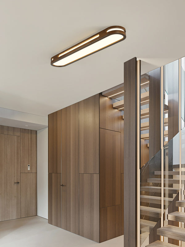 Solid wood LED ceiling light strip