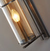 All copper glass bedroom wall light