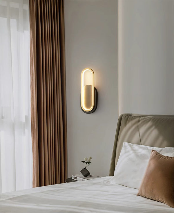 Creative all-copper bedside wall lamp
