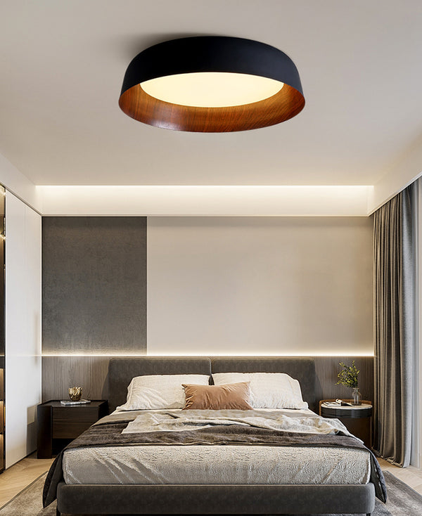 Deckenlampe für Schlafzimmer im japanischen Stil mit Holzmaserung