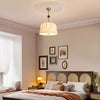 Lustre médiéval en bois massif de style crème