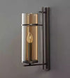 All copper glass bedroom wall light