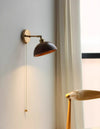 Walnut all copper wall lamp