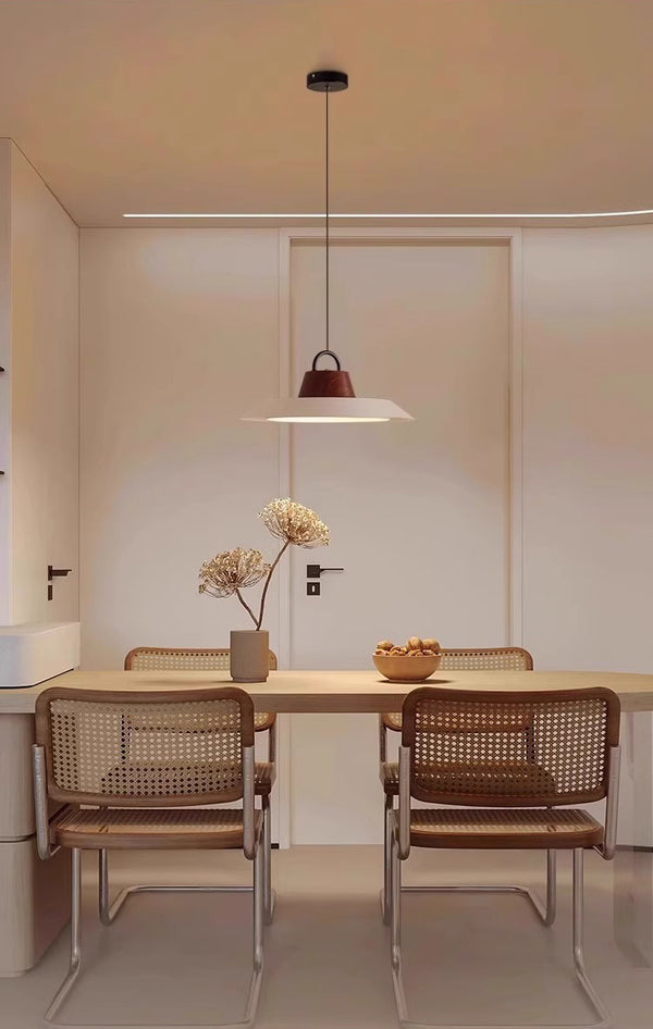 Vintage bucket hat pendant lamp