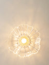 Lustre créatif en verre en forme de feuille de lotus