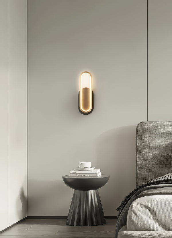 Creative all-copper bedside wall lamp