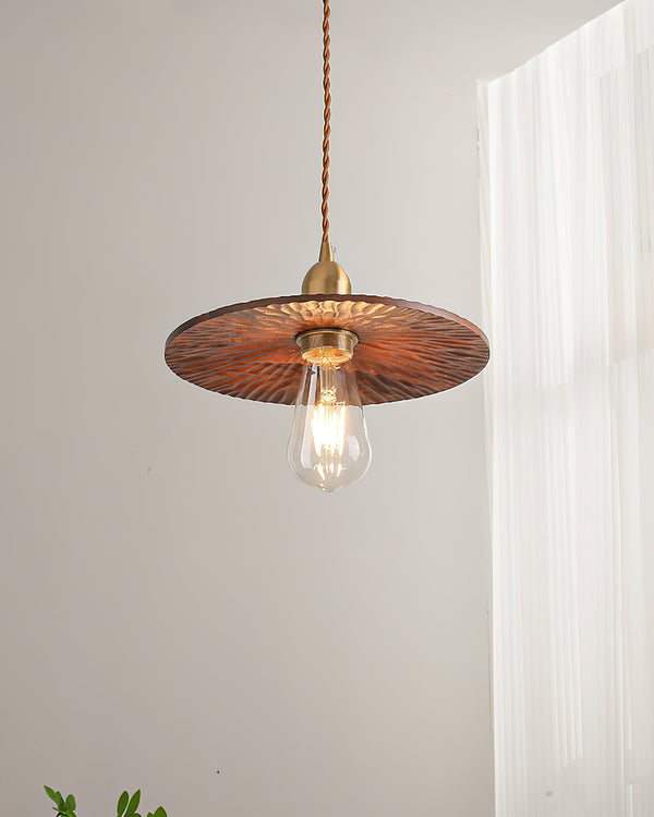 Black walnut single head chandelier