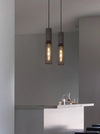 Lustre rétro à tête unique en ciment