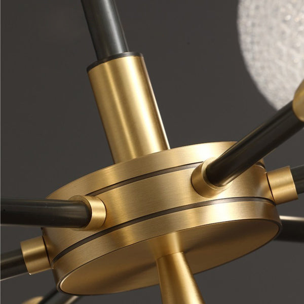 Lustre de luxe moderne entièrement en cuivre