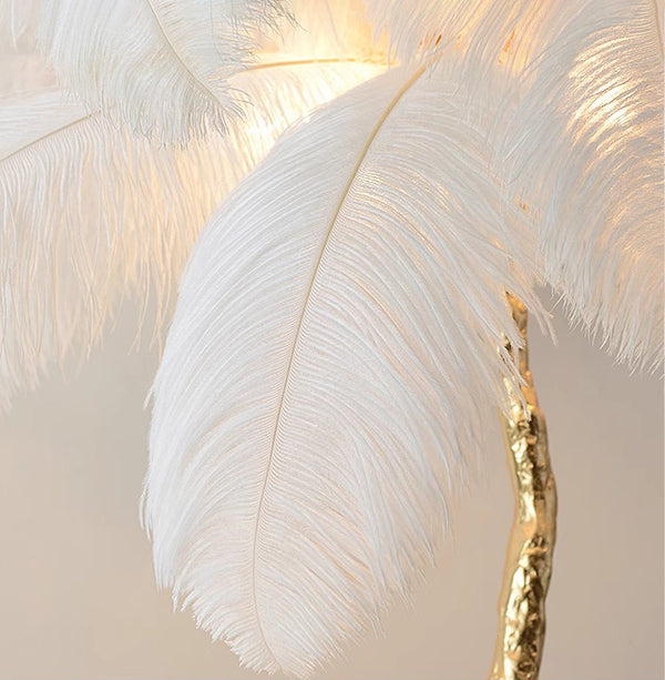 Ostrich Feather Floor Lamp