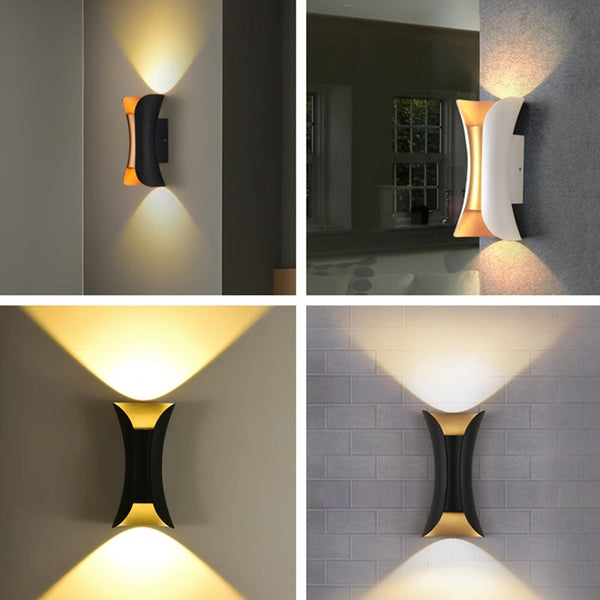 Schlichte LED-Außenwandleuchte für den Garten