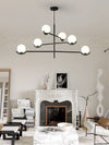 Lustre noir en forme de haricot magique long