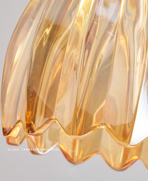 Medieval style bedroom bedside glass flower small chandelier