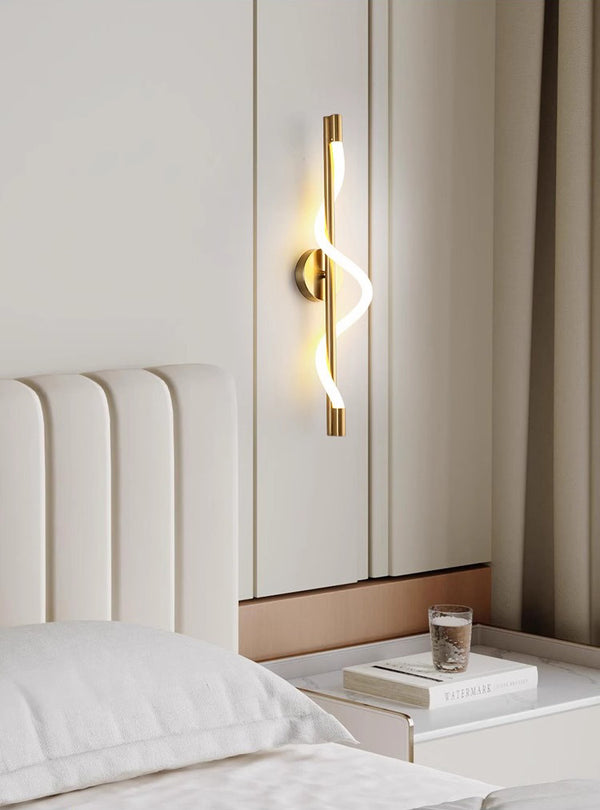 All copper line wall lamp