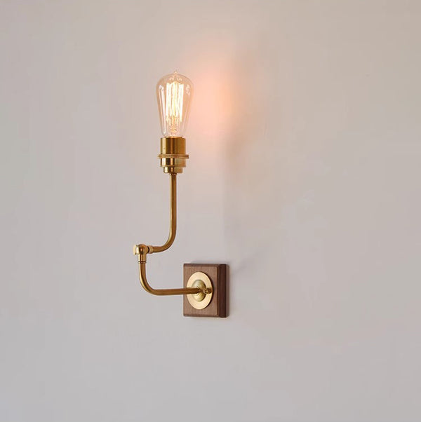 Japanese style vintage brass wall lamp