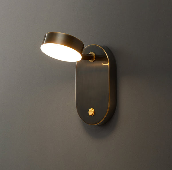 Applique murale de chambre à LED tout en cuivre