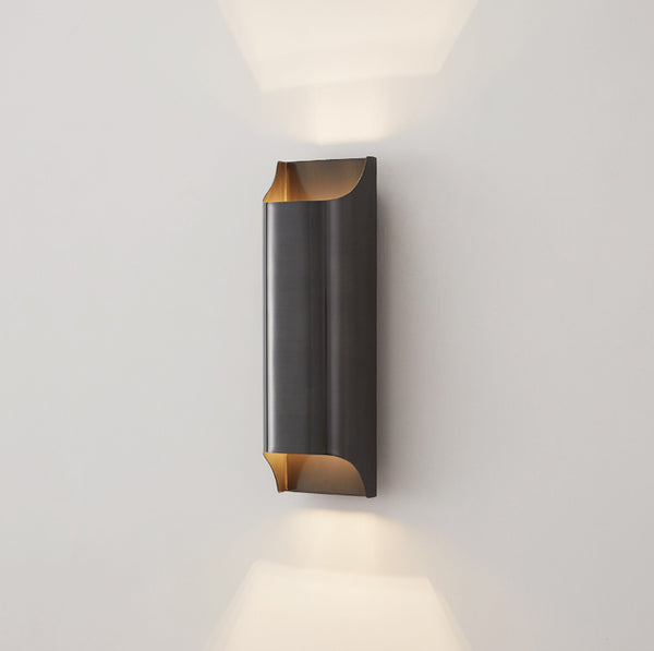 Applique murale d'allée à double tête tout en cuivre