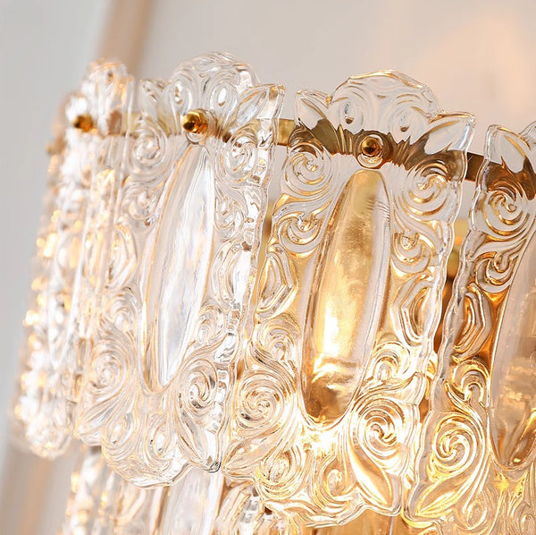 French creative glass aisle wall lamp
