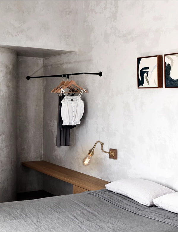 Japanese style vintage brass wall lamp