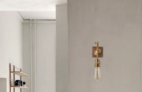 Japanese style vintage brass wall lamp