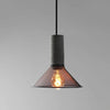 Lustre rétro à tête unique en ciment