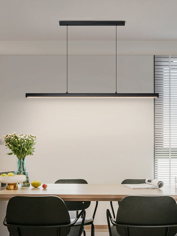 Lustre de restaurant à longue bande