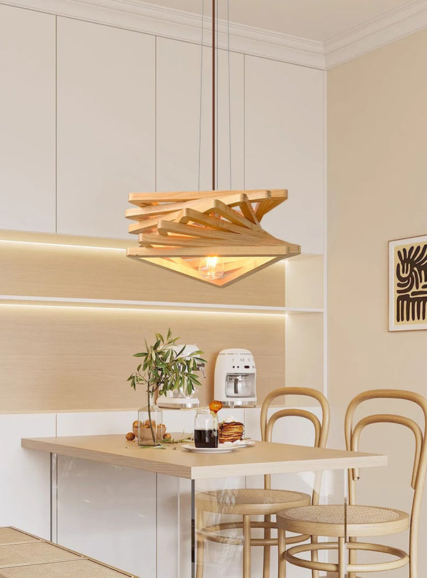 Modern personality solid wood chandelier