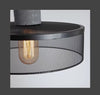Lustre rétro à tête unique en ciment
