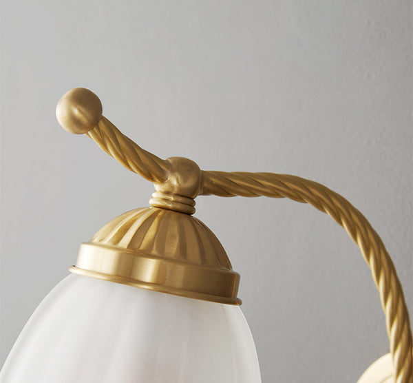 French retro lily of the valley flower wall lamp