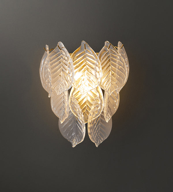French cream style glass wall lamp