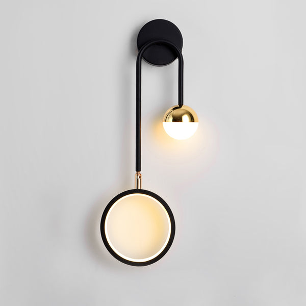 Applique murale LED minimaliste à double tête pour chambre à coucher