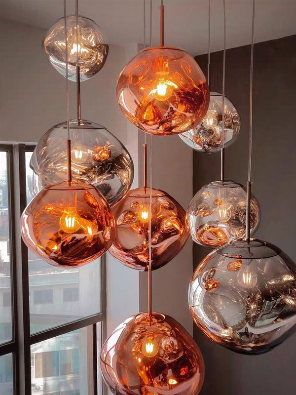 Kronleuchter aus vulkanischer Lava