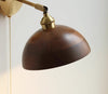 Walnut all copper wall lamp