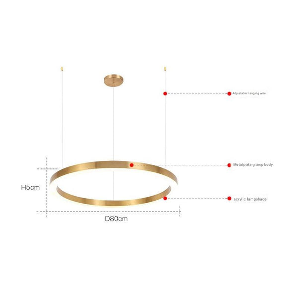 Simple round restaurant chandelier