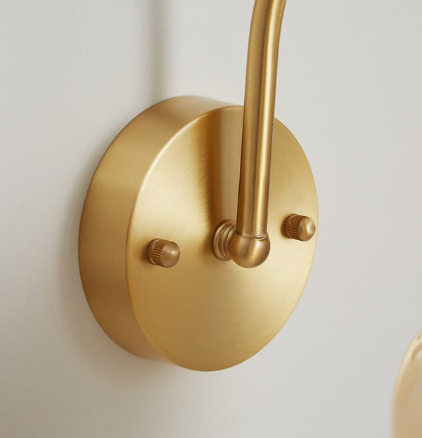 Cream style all-copper flower wall lamp