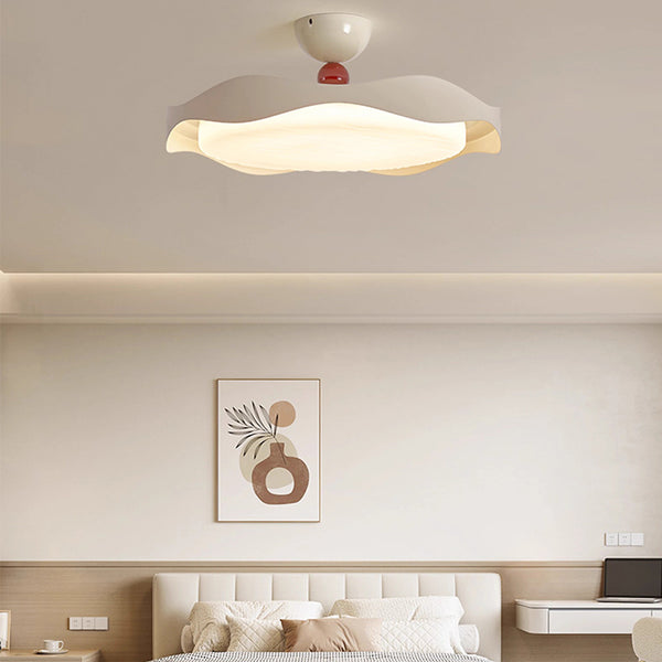 Plafonnier LED rond de style crème