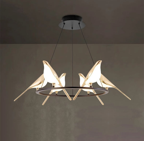 Creative bird restaurant chandelier