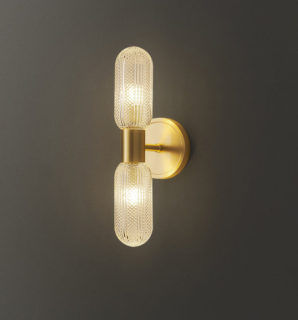 All copper light luxury glass wall lamp