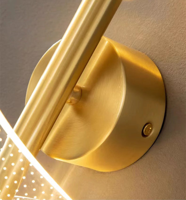 All copper spiral led wall light