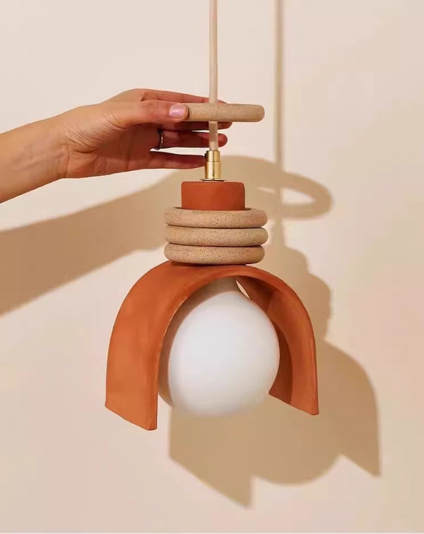 Wabi-sabi bedroom bedside chandelier