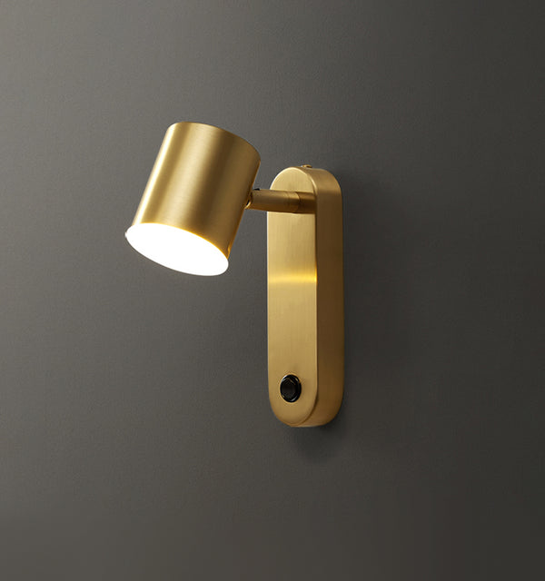 Applique murale de chambre à LED tout en cuivre