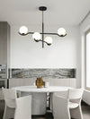 Lustre noir en forme de haricot magique long