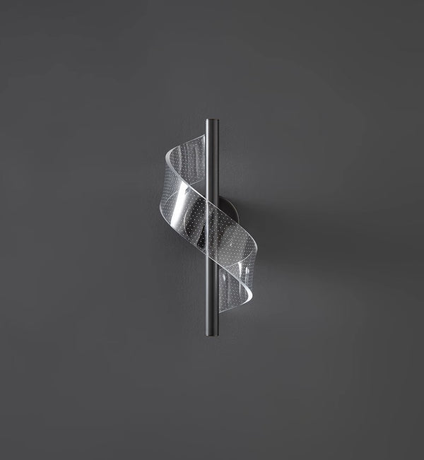 All copper spiral led wall light