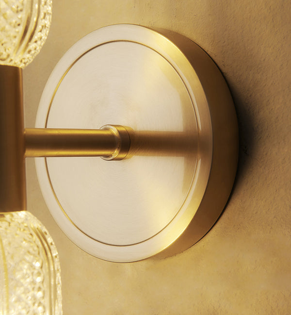 All copper light luxury glass wall lamp