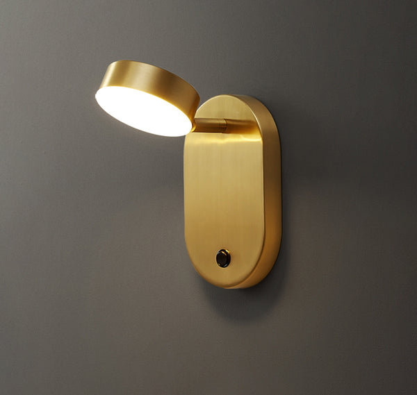 Applique murale de chambre à LED tout en cuivre
