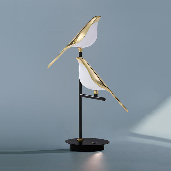 Lampe de table de chambre à coucher créative en forme d'oiseau nordique