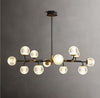 Lustre de luxe moderne entièrement en cuivre