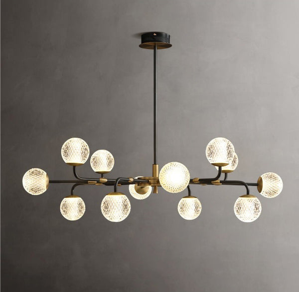 Lustre de luxe moderne entièrement en cuivre