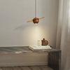 Walnut all copper bedside chandelier