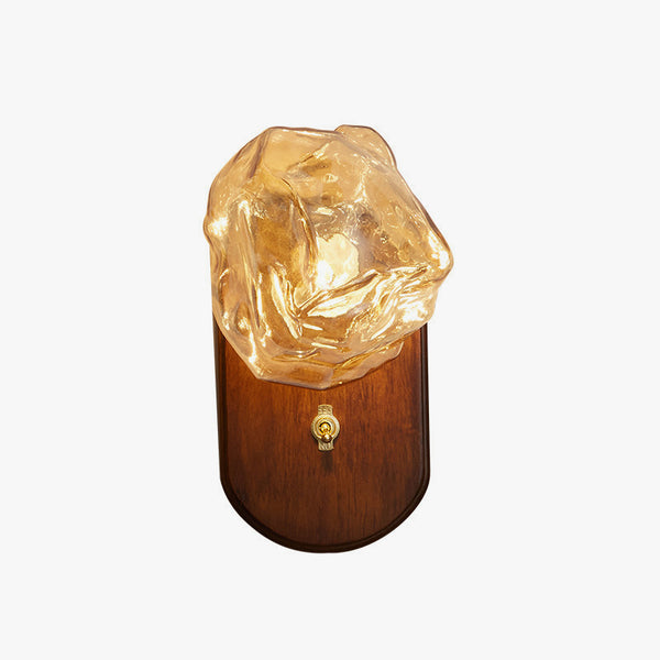 Applique en verre glacé